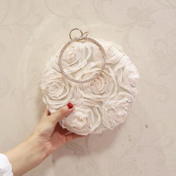 

duffel bags mini bag canvas korean fashion clutch shoulder round chain women's evening banquet
