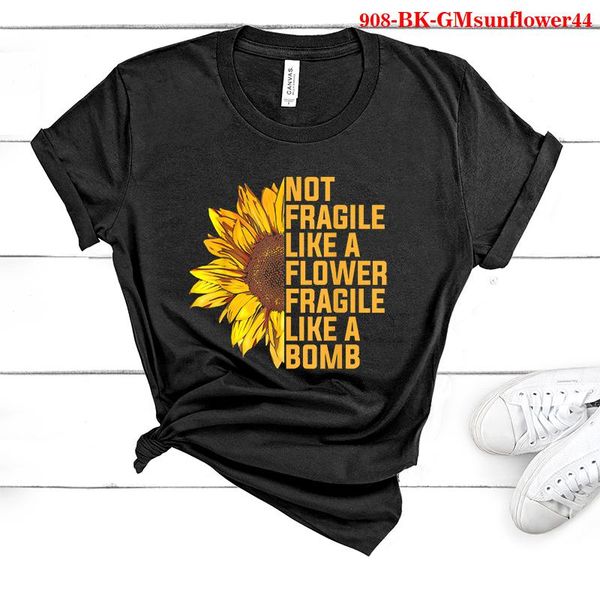 

women's t-shirt women t-shirts sunflower funny letter print fashion trend 90s flower lady tshirt ladies graphic tee, White