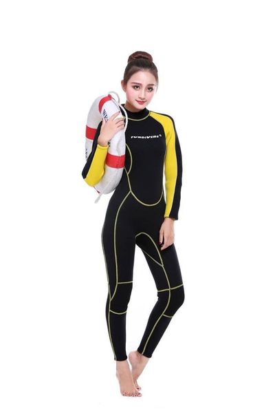 Yüzme Giyim Erkek ve Kadınlar Wetsuit 3mm Süper Streç Neopren Tam Vücut Takım Mayo Yüzme Sörf Sörfü Kayak Ekipmanları