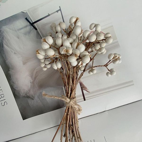 

decorative flowers & wreaths 30g/bunch natural real white fruits bunch,eternal dried display flower for wedding home decoration table access