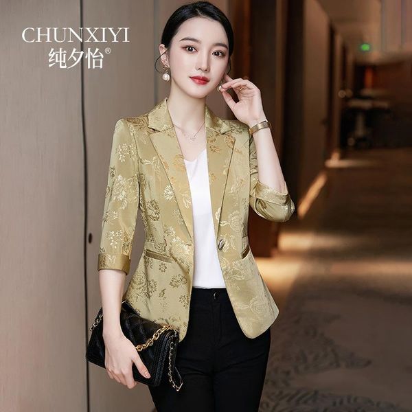 

women's suits & blazers korean slim fit suit coat 2021 summer casual temperament fashion medium sleeve small top, White;black