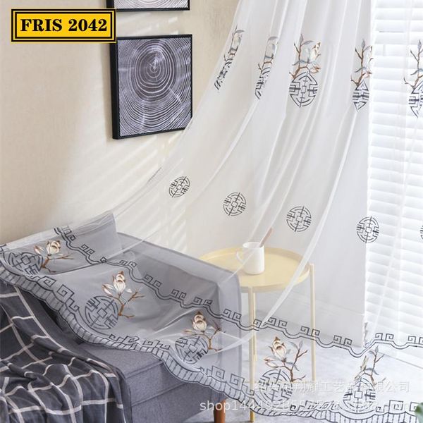 

curtain & drapes chinese embroidered window partition semi-shading curtains for living room bedroom