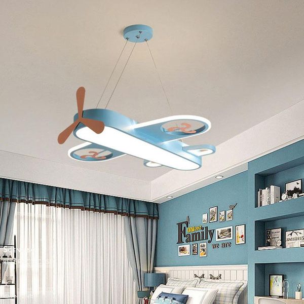 

chandeliers modern blue pink aircraft led chandelier for bedroom living dining children's baby room nursery nordic indoor decoration li