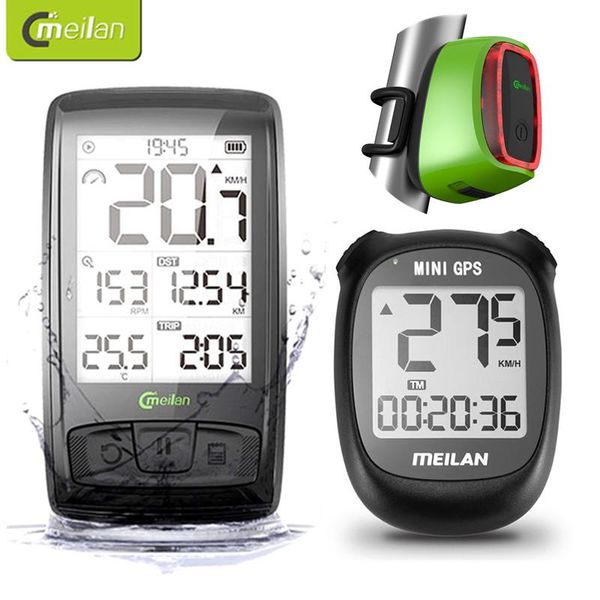 

meilan m3 m4 bike computer wireless cycling speed & cadence sensor bike speedometer odometer bicycle computer with taillight led