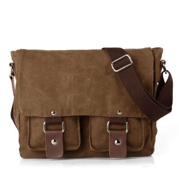 

shoulder bags casual retro bag men's one-shoulder canvas horizontal and women's sloping