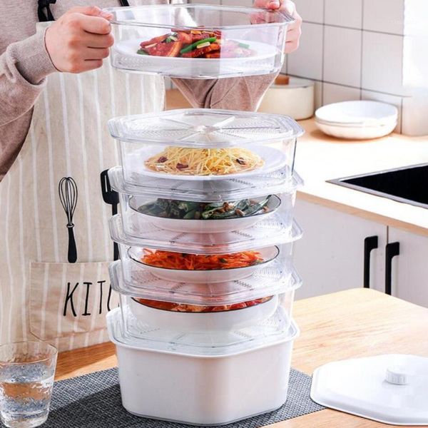 

storage bottles & jars leftover box pp stackable cover rotating vent hole anti-deform bpa airtight food container