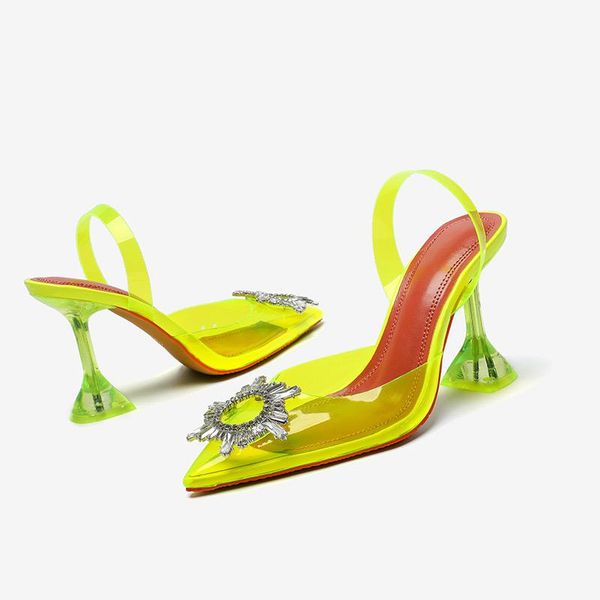 

dress shoes 2021 most women's high heels diamond jelly, Black