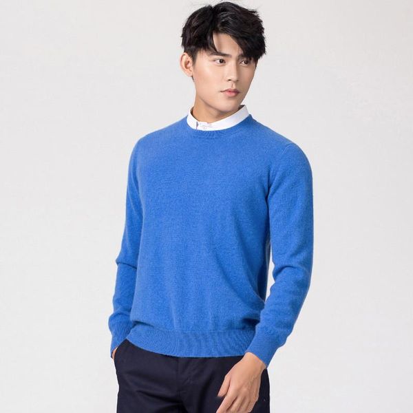 

men's sweaters 2021 round neck sweater autumn winter warm knitted jumper male classic solid color pullover, White;black