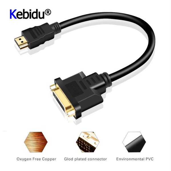

audio cables & connectors 30cm hd to dvi male 24 + 5 female adapter video cable for ps3 pc projector display tv box