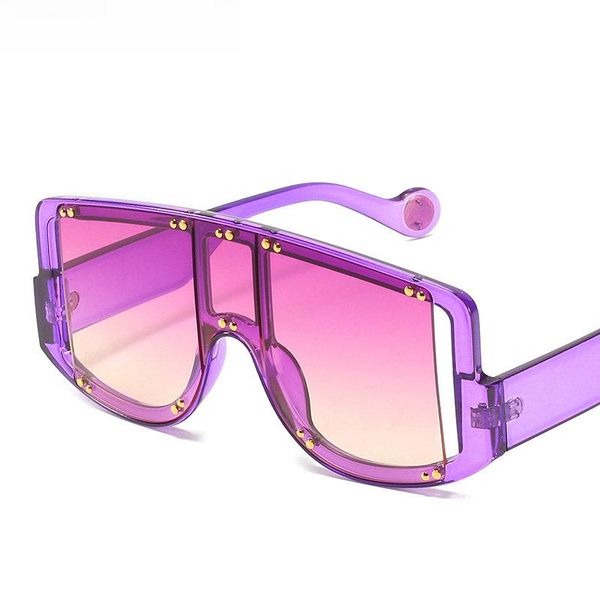 

sunglasses 2021 fashion oversized women brand designer plastic female big frame gradient sun glasses vintage uv400, White;black
