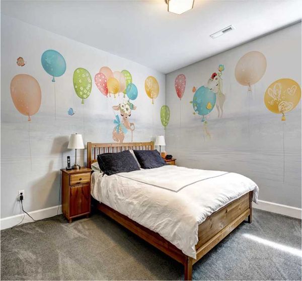 

xuesu customized 3d wallpaper nordic minimalist balloon children's whole house background wall 8d waterproof wall covering
