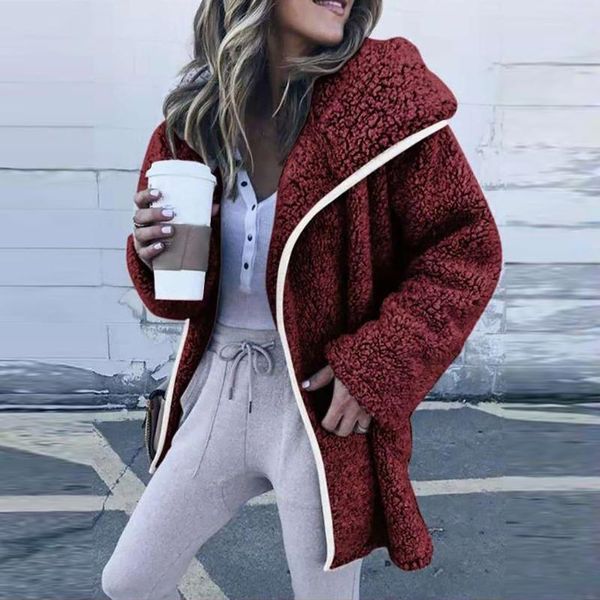 

women's hoodies & sweatshirts winter warm fleece long sleeve sweatshirt zipper coat harajuku female streetwear fashion hoodie, Black