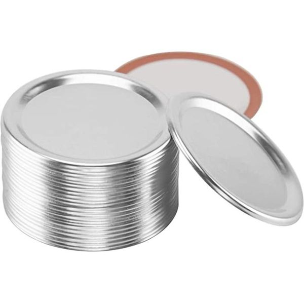 

kitchen storage & organization 24 pics 68mm mouth mason -type lids leak proof non splash sealing caps stainless steel metal drinking jar can