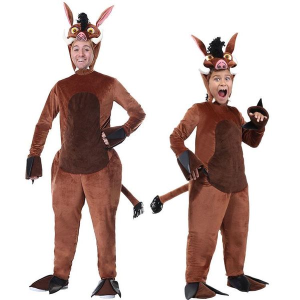 

family matching outfits children's day halloween school spring festival evening stage performance children wild boar character costume, Blue