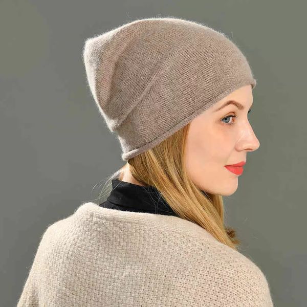 Cappello lavorato a maglia primaverile e autunnale per donna Cappelli lavorati a maglia di lana popolari con berretto da donna di nuovo arrivo