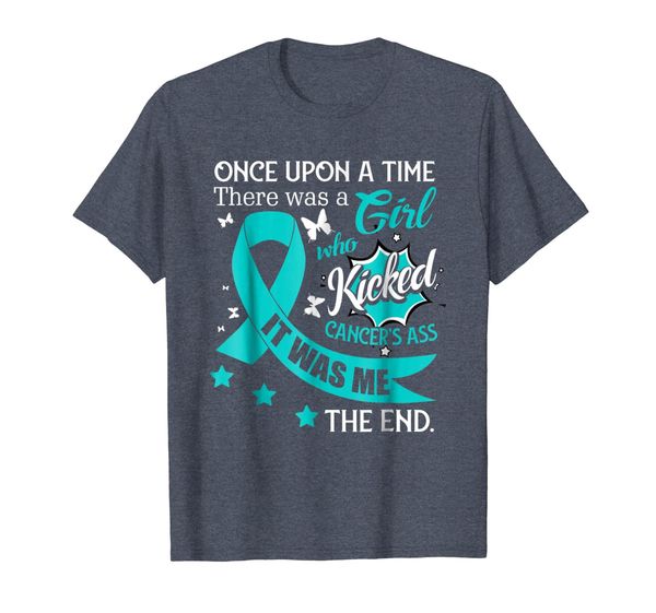 

girl kicked cervical cancer t shirt gift sister daughter, White;black