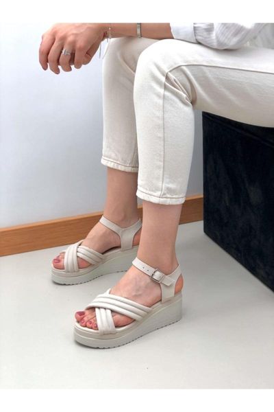 

sandals debora beige color wedges women 's shoes, Black