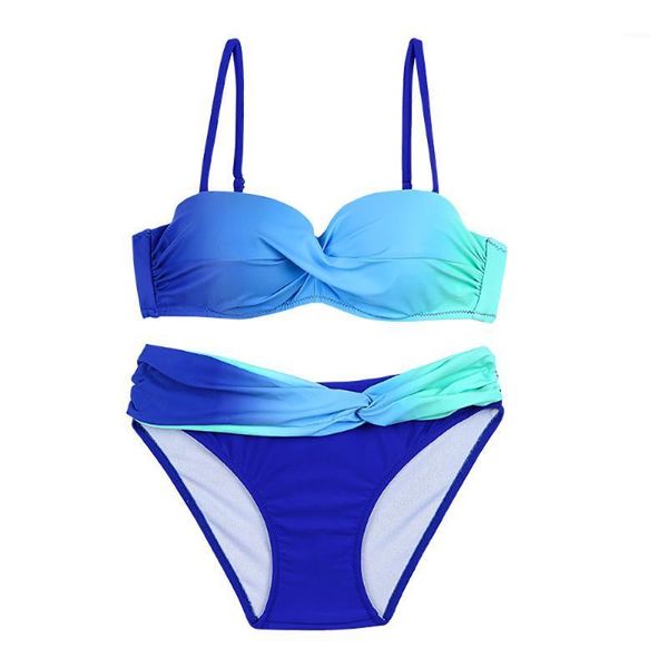 

women's swimwear swimsuit bikini women push up gradient color western style casual various colors quick drying comfortable swim wear, White;black