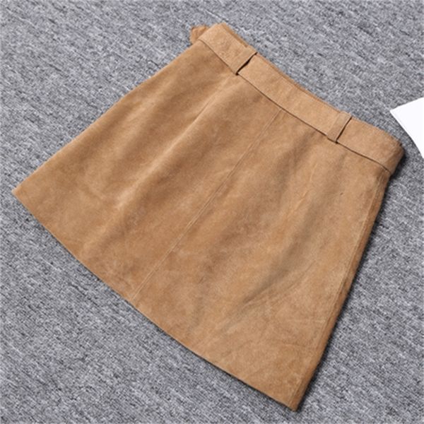 

2021 new fashion genuine royal sheep hide j16 skirt u8k4, Black