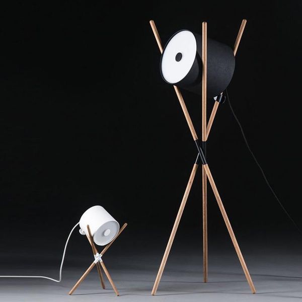 

modern leather led floor lamp wood tripod floor lamps for living room bedroom study nordic home decor table lamp standing