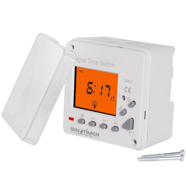 Timers 110V 230V AC SUPER LCD Display 7 dias semanal Digital Timer Electronic Timer Switch com tampa de luz de fundo