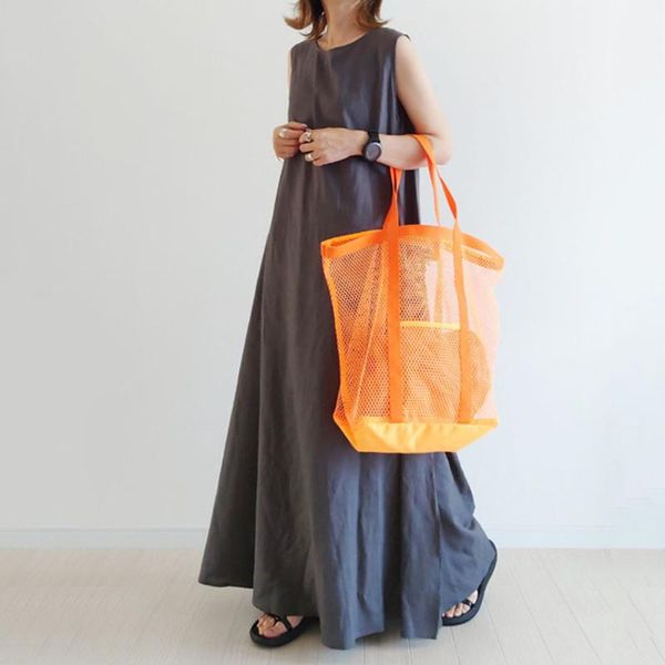 

casual dresses women's dress japanese style large size loose comfortable long solid color round neck sleeveless summer women, Black;gray