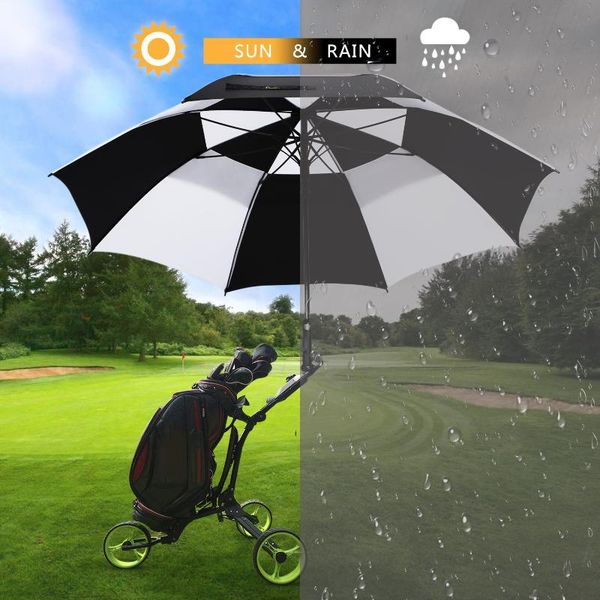

umbrellas big umbrella men business style 120cm automatic rain double layer 8k windproof large golf long handle
