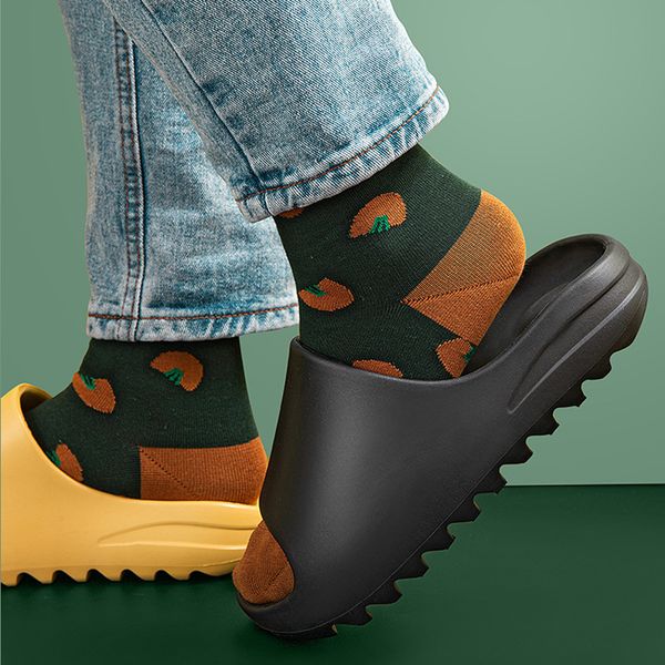

indoor comfortable slippers women non-slip bathroom home shoes soft eva thick sole platform slides women beach sandals sh437, Black