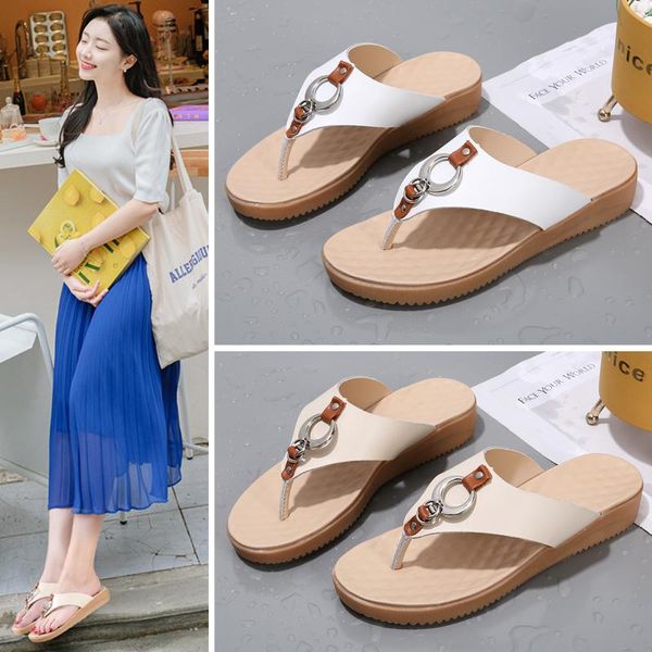 

new fashion shoes slippers shoes thick bottomed flip flop women's sandals anti slip flat bottomed beach sandals, Black