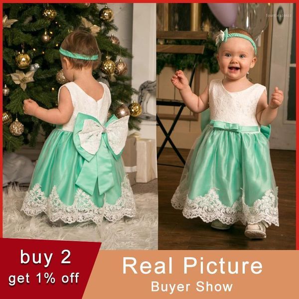 

girl's dresses 2021 summer baptism first 1 year birthday dress for baby girl clothes lace bow princess party infant vestido1, Red;yellow