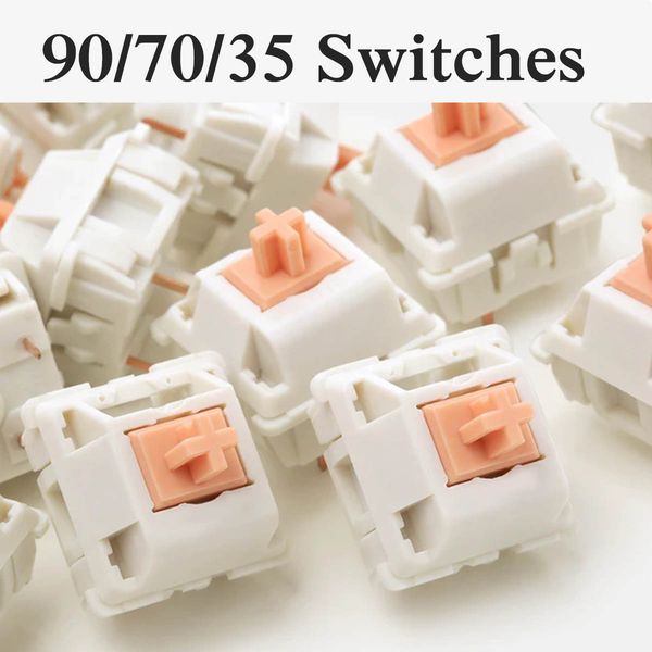 

feker 35/70/90pcs 3 pin similar to holy panda switch mechanical keyboard switch replacement tactile polycarbonate housing