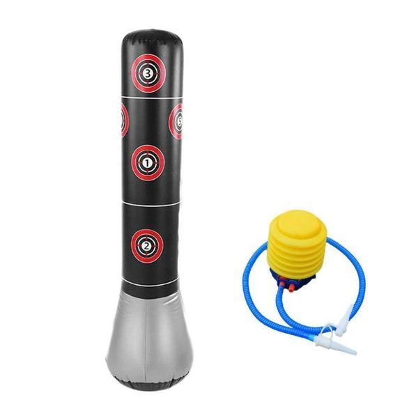 

1.5m new inflatable stress punching tower bag boxing pressure standing back pump water sandbag relief bounce with training o0w5