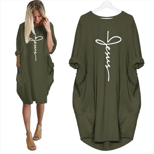 

blessed with pocket christian women dresses 90s girl aesthetic faith jesus long elegant drop pink vestidos, Black;gray