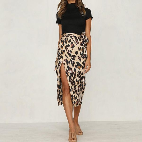 

skirts women skirt women's leopard-print split straps waist england dropship, Black
