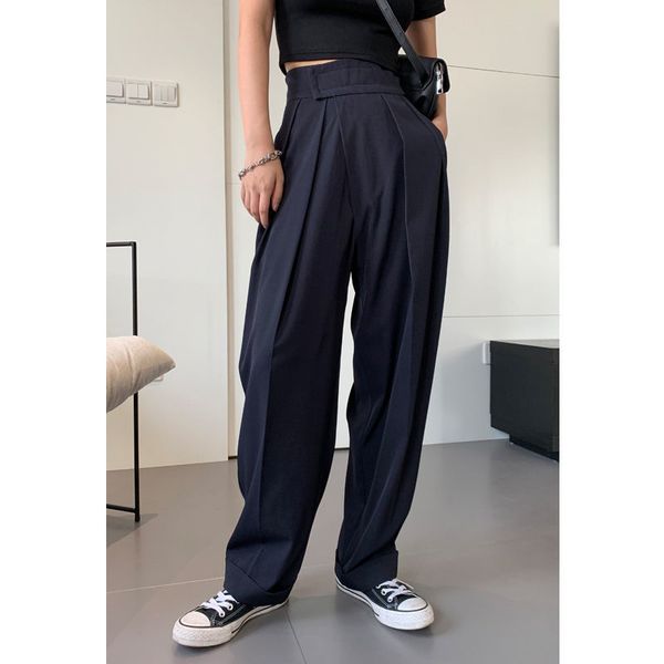 

2021 short tall leg long loose new pants fit waist strap summer gc4t, Black;white
