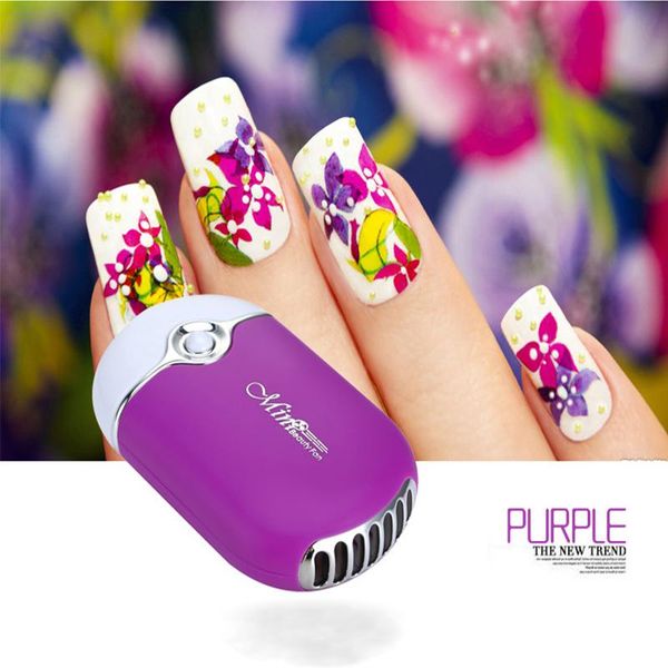 

electric fans portable mini fan handheld air conditioning aroma humidification cooling usb fast dryer for girls nail polish by cold wind