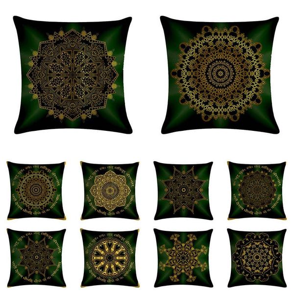 

cushion/decorative pillow luxurious cotton and linen cushion cover datura pattern sofa upholstery 45x45