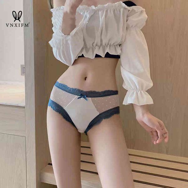 

2021 fashion lace underwear seamless mid-waist sexy, comfortable and soft less ladies pure cotton panties, Red;black
