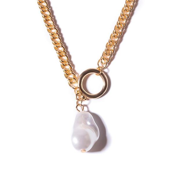 

1pcs women vintage gold charm chain pearl pendant clavicle charm necklace fashion jewelry wholesale, Silver