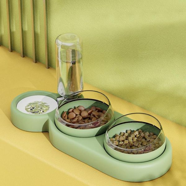 

cat bowls & feeders ng pet bowl automatic feeder dog with water fountain double drinking raised stand dish