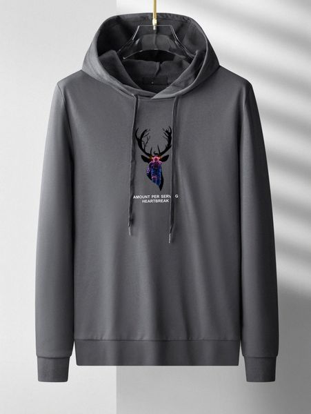 

men slogan and astronaut print drawstring hoodie v2zz#, Black