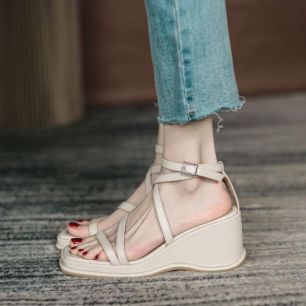 

sandals slhjc women's adjustable ankle strap wedge comfort sandal platform espadrille pumps shoes, Black