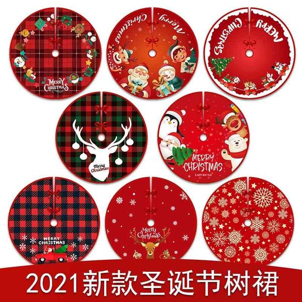

2021 new tree skirt tree bottom decoration christmas decorations 90 122cm