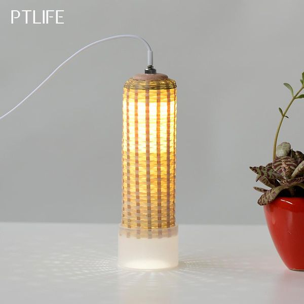 

table lamps bamboo night light led creative lamp usb interface children's room feeding personalized gift