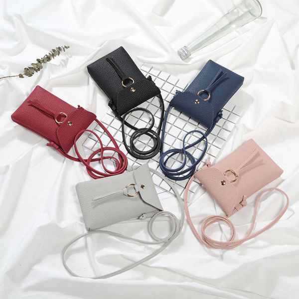

fashion guangzhou 2021 new korean women's small litchi pattern portable shoulder bag