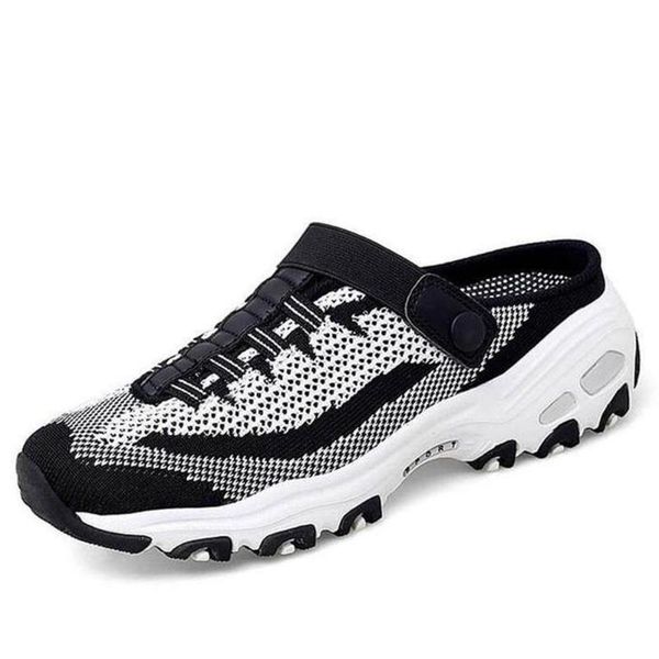 

sandals women breathable comfortable slip-on casual shoes, Black