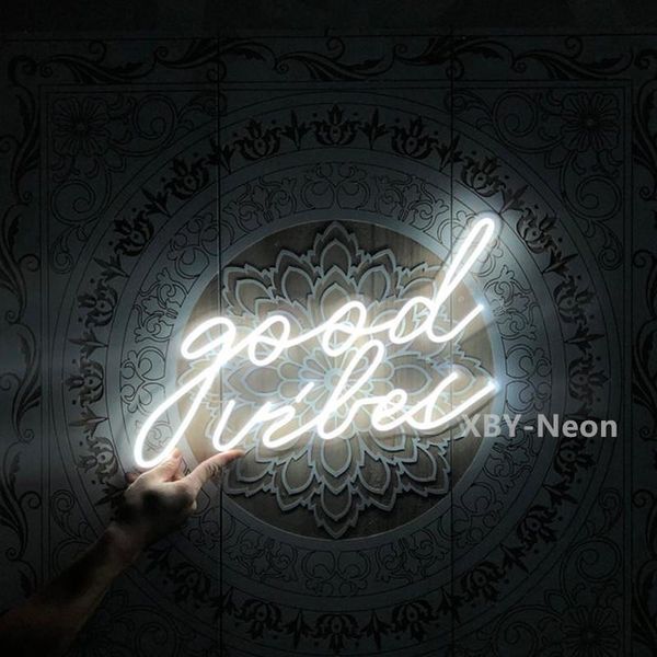 

other lighting bulbs & tubes custom neon sign good vibes lamp for party wall art home bar light decorative personalized bedroom decoration i