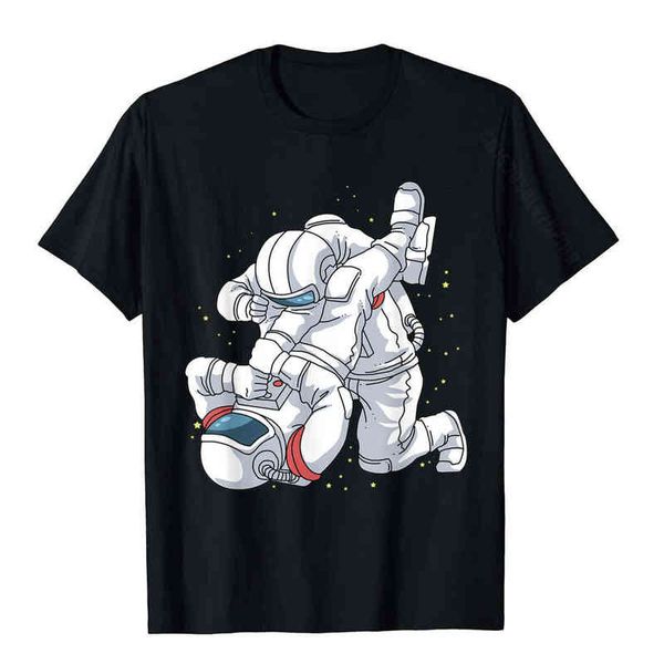 Jiu Jitsu Shirts Astronaut BJJ MMA Mens Brazilian Jujitsu T-Shirt Cotton Male Tops & Tees Slim Fit Top T-Shirts Casual Discount Y220214
