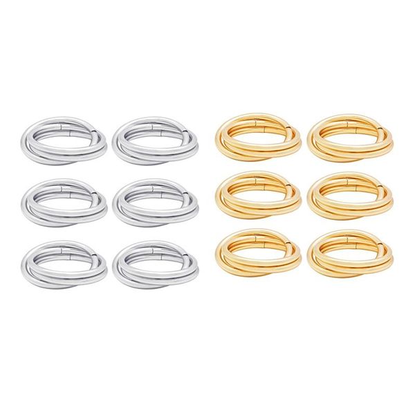 

napkin rings 6pc circle buckles for wedding,dinner party, table decor-abux