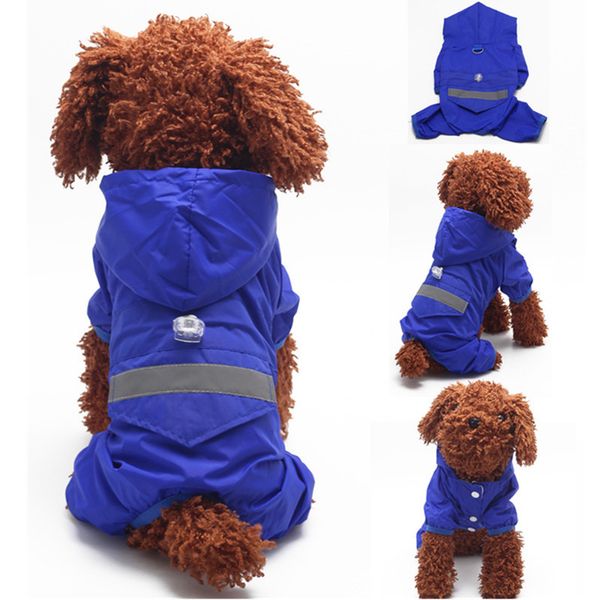 

pet dog waterproof hooded raincoat cat rain coat jacket puppy clothes costume for pet supplies
